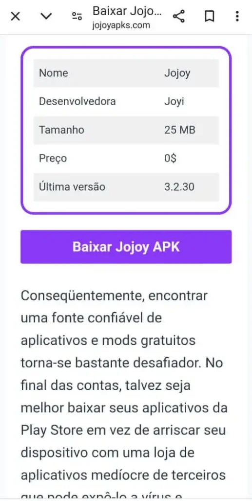 jojoy apk 2024 atualizado